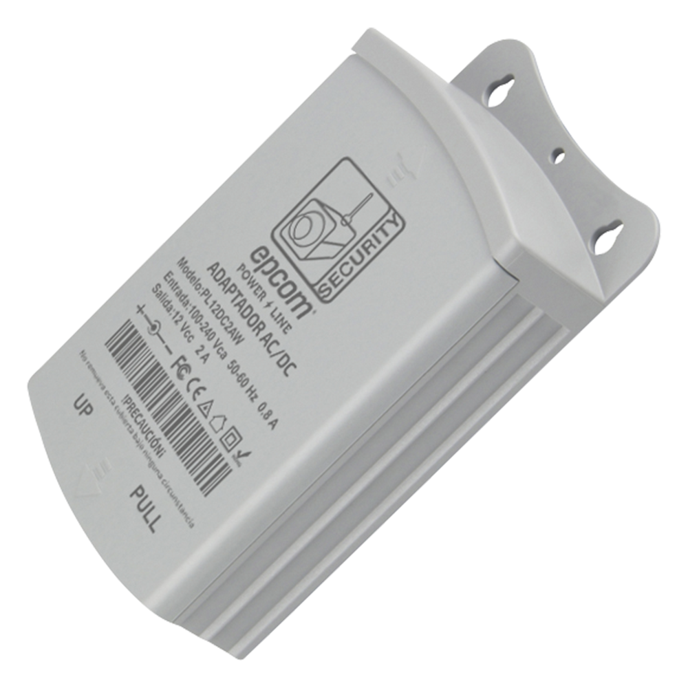 Fuente de Poder para Exterior / 12 Vcc / 2 Amp / 1 Salida / Voltaje de Entrada de 100 - 240 VCA