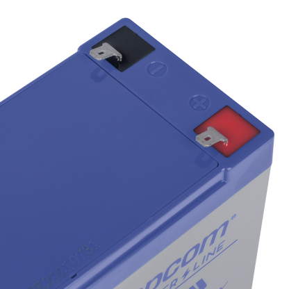 Batería 12 Vcc / 9 Ah / UL / Tecnología AGM-VRLA / Para uso en equipo electrónico Alarmas de intrusión / Incendio/ Control de acceso / Video Vigilancia / Terminales F1 / Cargador recomendado CHR-80.