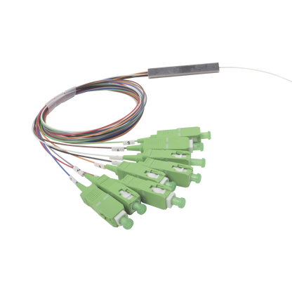 Splitter (Divisor Óptico) Tipo PLC, de 1x8, Conectores SC/APC de Salida