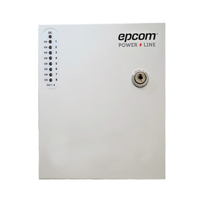 Fuente de Poder Profesional de 24 Vca @ 8 Amper / Soporta 8 Cámaras / Voltaje de Entrada 110 Vca