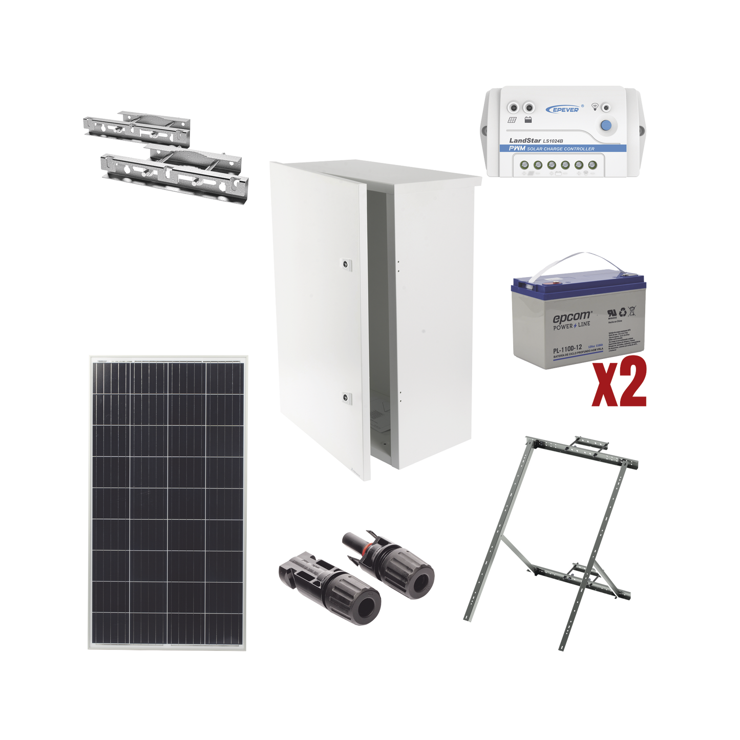 Kit de energía solar de 12 Vcc para alimentar radar de velocidad X-RADAR1