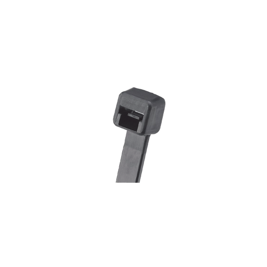 Cincho de Nylon 6.6 Pan-Tyâ„¢, 142mm largo x 2.5mm ancho, Color Negro, Exterior Resistente a Rayos UV, Paquete de 1000pz