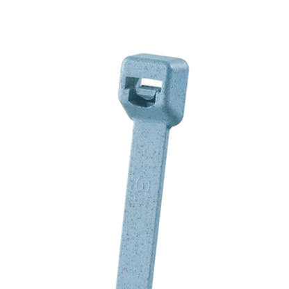 Cincho Pan-Ty™ 203mm Largo x 3.4mm ancho,  Intermedio de Nylon 6.6 y Metal Detectable, Color Azul Claro. 100 Piezas.