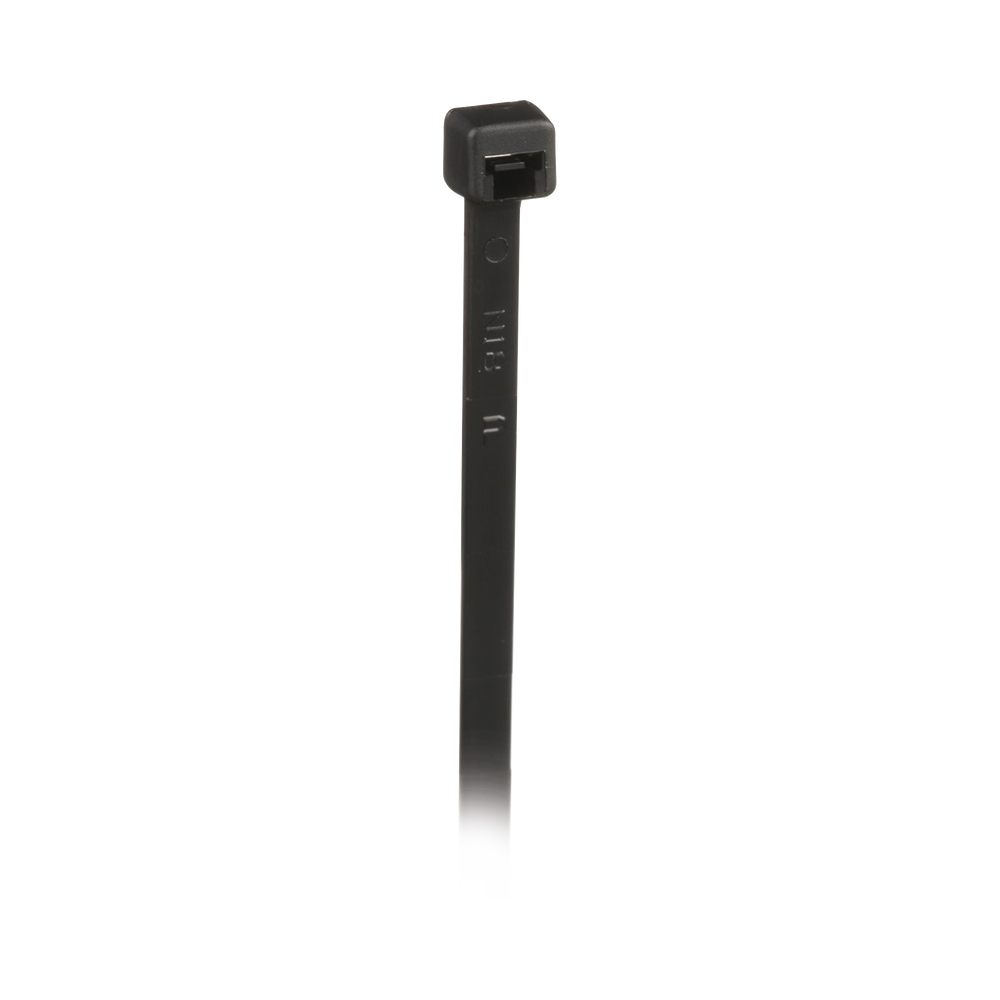 Cincho de Nylon 6.6, 203mm largo x 3.6mm ancho, Color Negro. Paquete de 1000 Piezas