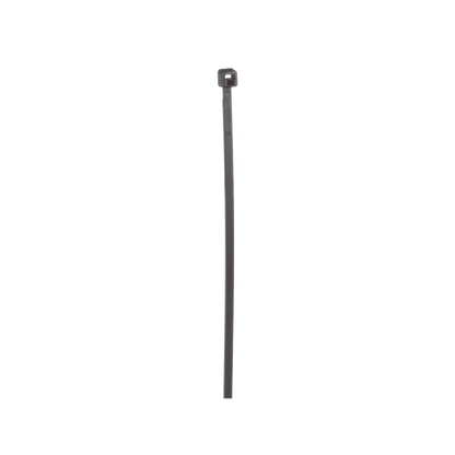 Cincho de Nylon 6.6 de Bloqueo, 203 mm largo x 2.5mm ancho, Color Negro, Exterior Resistente a Rayos UV, Paquete de 100pz