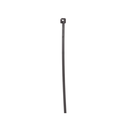 Cincho de Nylon 6.6 de Bloqueo, 203 mm largo x 2.5mm ancho, Color Negro, Exterior Resistente a Rayos UV, Paquete de 100pz