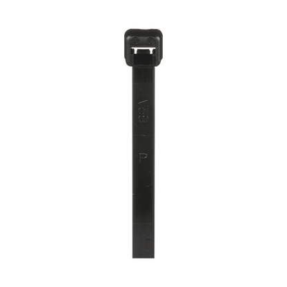 Cincho de Nylon 6.6 de Bloqueo, 188 mm largo x 4.8mm ancho, Color Negro, Exterior Resistente a Rayos UV, Paquete de 1000pz