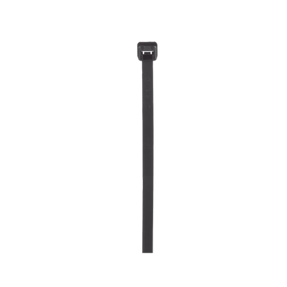 Cincho de Nylon 6.6, Color Negro, 290 mm largo x 3.7mm ancho, sección transversal intermedia, Paquete de 100 piezas