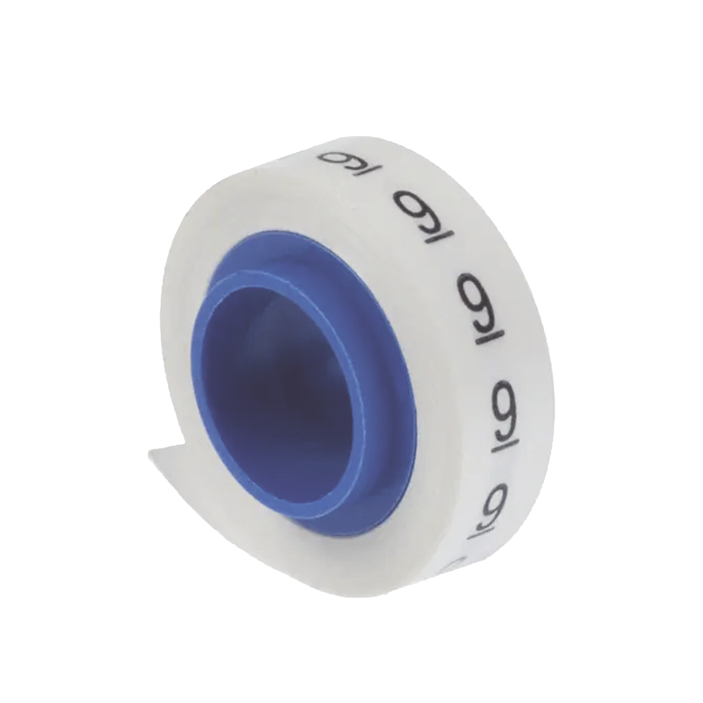 10 Rollos de Etiquetas Marcadoras, Pre-Impresos con los Números 0-9, de 2.4 metros, Color Blanco