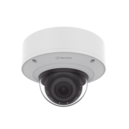 Cámara Domo 2MP Solid EDGE / Wisenet WAVE embebido / Antivandalica / Lente Motorizado de 4.38  A 9.33mm / P-Iris / WDR 120dB / 1TB SSD / IP66, IP67, IK10+, NEMA4X, IP6K9K