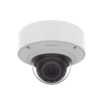 Cámara Domo 2MP Solid EDGE / Wisenet WAVE embebido / Antivandalica / Lente Motorizado de 4.38  A 9.33mm / P-Iris / WDR 120dB / 1TB SSD / IP66, IP67, IK10+, NEMA4X, IP6K9K