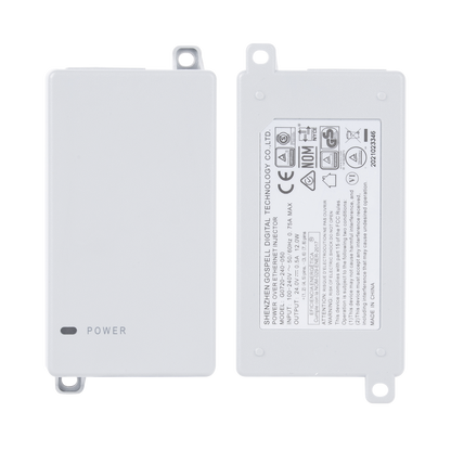 Inyector PoE Pasivo Gigabit de pared para C5x, C5c,  de Mimosa, Voltaje de salida  24Vcc.