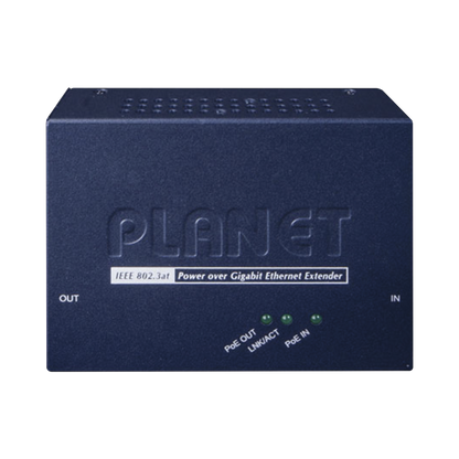 Extensor PoE+ / Hasta 100 m / Entrada PoE+ Gigabit 802.3 at y Salida PoE+ Gigabit 802.3 af / at / Interior