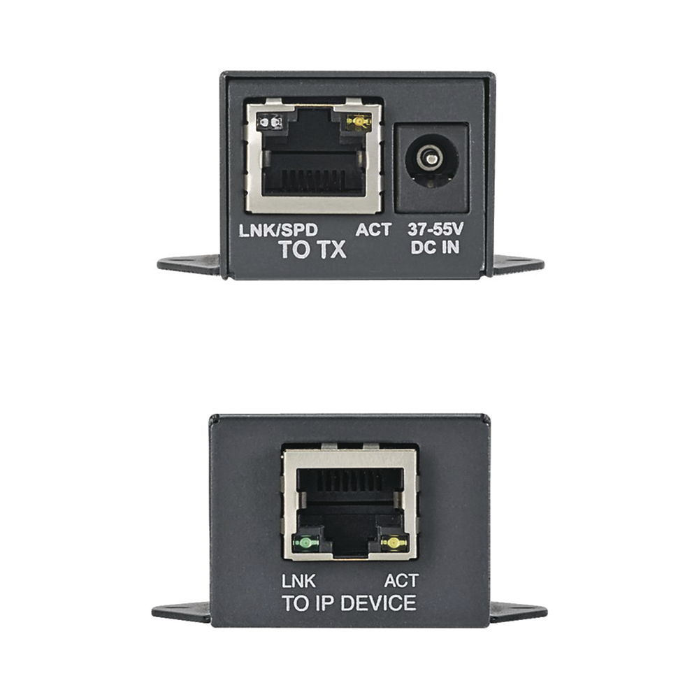 Kit de Extensor PoE/PoE+, Hasta 610 Metros (2000 ft) con Cable Cat5e o Cat6, 10/100Mbps, Incluye Transmisor, Receptor y Fuente de Alimentación