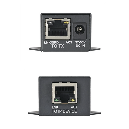 Kit de Extensor PoE/PoE+, Hasta 610 Metros (2000 ft) con Cable Cat5e o Cat6, 10/100Mbps, Incluye Transmisor, Receptor y Fuente de Alimentación
