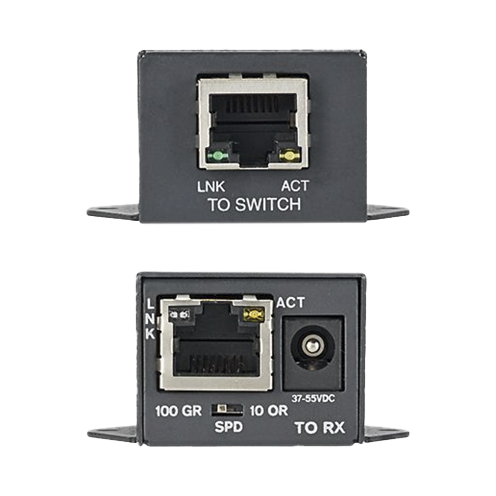 Transmisor PoE/PoE+ Para Uso con Receptor POEXRX1, Hasta 610 Metros (2000 ft) con Cable Cat5e o Cat6, 10/100Mbps