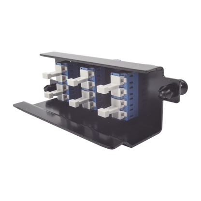 Placa Acopladora de Fibra �ptica Plug and Play, Con 6 Conectores LC Duplex (12 Fibras), Para Fibra Monomodo, Azul