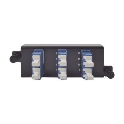Placa Acopladora de Fibra �ptica Plug and Play, Con 6 Conectores LC Duplex (12 Fibras), Para Fibra Monomodo, Azul