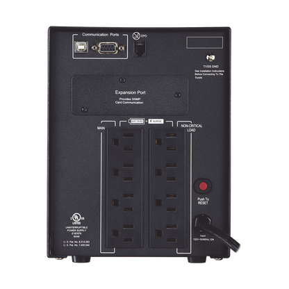 UPS de 1500 VA/1500 W, Topología Línea Interactiva, Entrada 120 Vca NEMA 5-15P, Onda Senoidal Pura, Mini Torre, Con 8 Tomas NEMA 5-15R