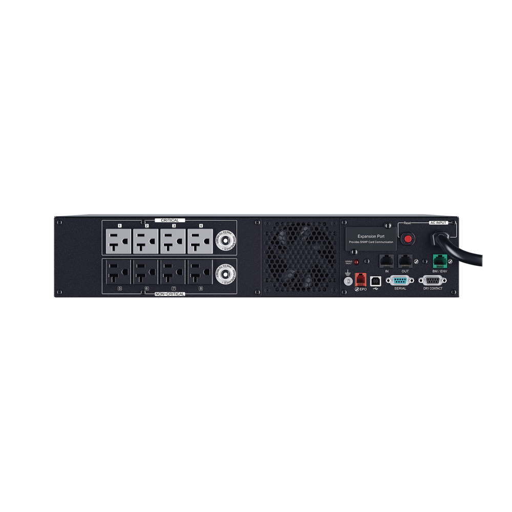 UPS de 2200 VA/2200 W, Topología Línea Interactiva, Entrada 120 Vca NEMA L5-30P, Onda Senoidal Pura, Torre o Rack 2 UR, Con 8 Tomas NEMA 5-20R