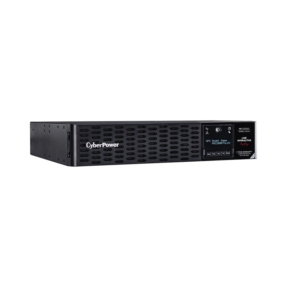 UPS de 2200 VA/2200 W, Topología Línea Interactiva, Entrada 120 Vca NEMA L5-30P, Onda Senoidal Pura, Torre o Rack 2 UR, Con 8 Tomas NEMA 5-20R