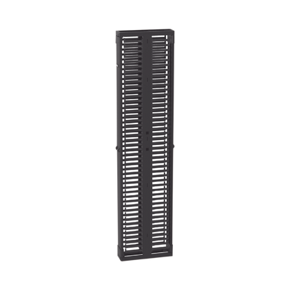 Organizador Vertical PatchRunner™, Doble (Frontal y Posterior), Para Rack Abierto de 45 Unidades, 6in de Ancho, Color Negro