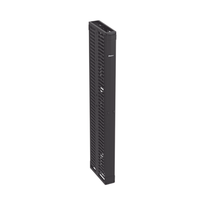 Organizador Vertical PatchRunner™, Doble (Frontal y Posterior), Para Rack Abierto de 45 Unidades, 6in de Ancho, Color Negro