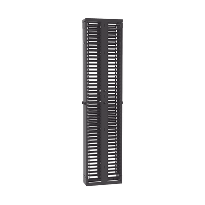 Organizador Vertical PatchRunner™, Doble (Frontal y Posterior), Para Rack Abierto de 45 Unidades, 8in de Ancho, Color Negro