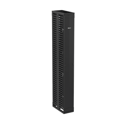 Organizador Vertical PatchRunner™, Doble (Frontal y Posterior), Para Rack Abierto de 45 Unidades, 10in de Ancho, Color Negro