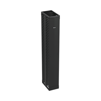Organizador Vertical PatchRunner™, Doble (Frontal y Posterior), Para Rack Abierto de 45 Unidades, 12in de Ancho, Color Negro
