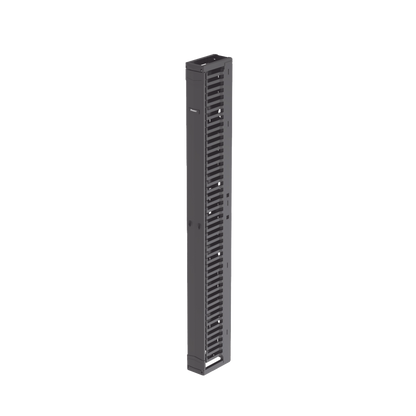 Organizador Vertical PatchRunner™, Sencillo (Solo Frontal), Para Rack Abierto de 45 Unidades, 6 in de Ancho, Color Negro