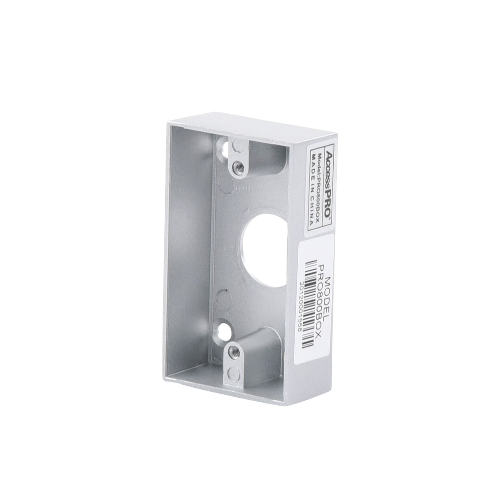 Caja cromada para instalación del botón PRO800B