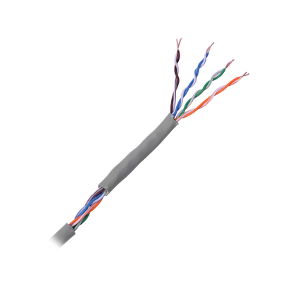 Cable Cat5e de Alto Rendimiento, con Certificaciones ETL, UL, Color Gris, de 100 Metros (328 Pies) para Aplicaciones en CCTV, Redes de Datos. Uso Interior.