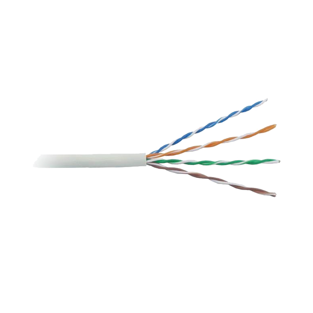 Bobina de Cable de 305 Metros (1000 Pies), Cat5e, Alto Rendimiento, Color Blanco, UL, para Aplicaciones en Video Vigilancia, Redes de Datos. Uso en Interior