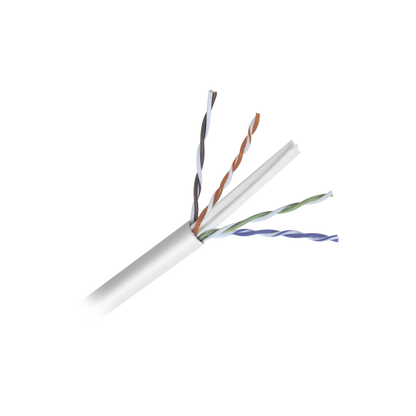 Bobina de Cable de 152 Metros (500 Pies) Cat6+ Calibre 23 Alto Desempeño, Super Flexible, UL, Color Blanco, para Aplicaciones de Video Vigilancia y Redes de Datos