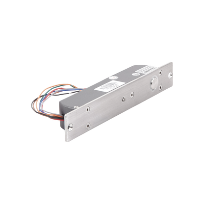 Cerradura de Perno 2000 kg de sujeción/ Abierta en caso de falla (Fail Safe)/ Con temporizador y Sensor de puerta