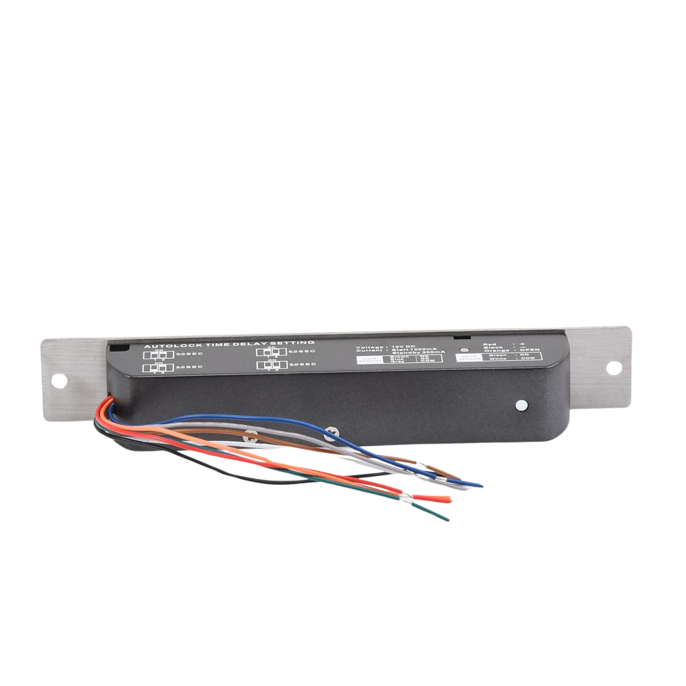Cerradura de Perno 2000 kg de Sujeción / Cerrada en Caso de Falla (Fail Secure) /Temporizador y Sensor de Puerta