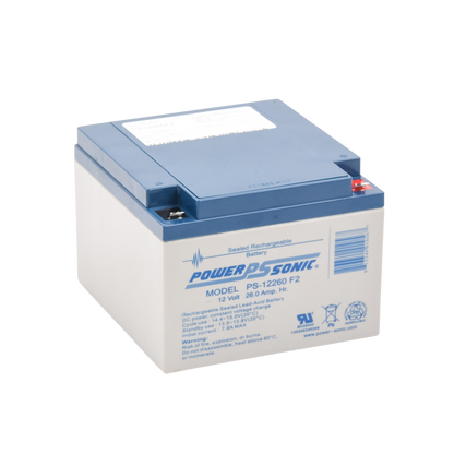 Batería 12V, 26AH, Para Respaldo, Tecnologías AGM/VRLA, 5 Años Vida Útil, Terminales F2, Reconocida UL