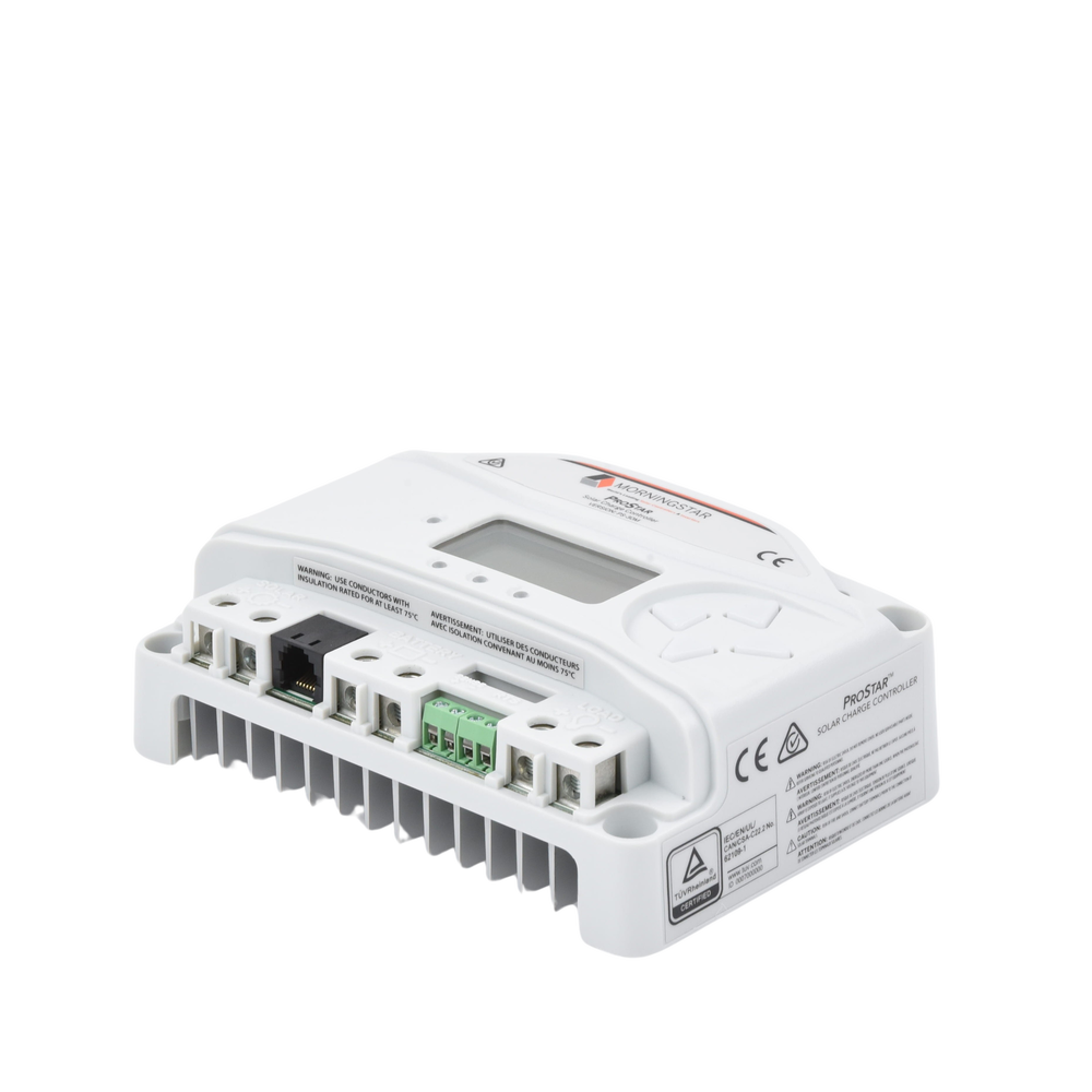 Controlador de carga y descarga 12-24 Vcc, 30 Amp