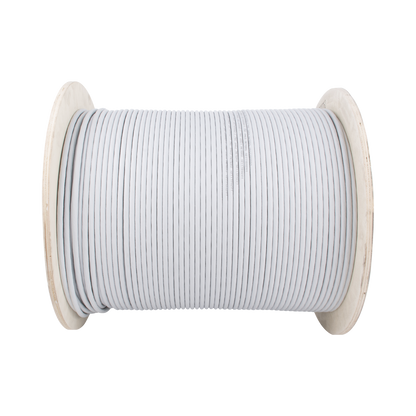 Bobina de Cable Blindado S/FTP de 4 Pares, Cat7, Inmune a Ruido e Interferencias, LSZH (Bajo Humo, Cero Halógenos), Color Gris, Bobina de 500 Metros (1640 Pies)