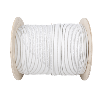 Bobina de Cable Blindado S/FTP de 4 Pares, Cat7, Inmune a Ruido e Interferencias, LSZH (Bajo Humo, Cero Halógenos), Color Blanco, Bobina de 500 Metros (1640 Pies)