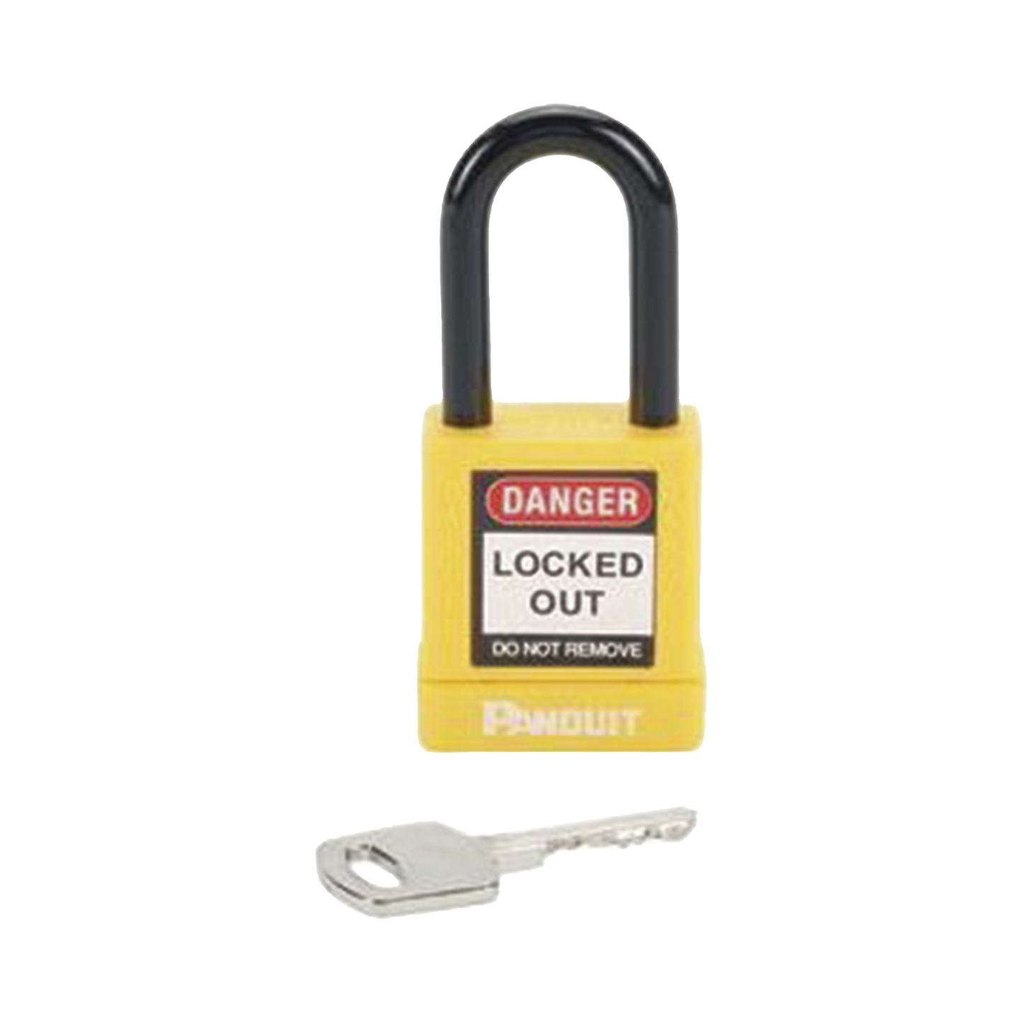 Candado de Bloqueo LOTO de Seguridad Dieléctrico, Con Llave Única, Diámetro de 6.5 mm, Color AMARILLO