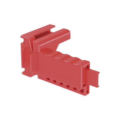 Dispositivo de Bloqueo LOTO para Válvulas de Bola, para Diámetros de Tubería de 1/4" a 1" y Longitud de Mango Hasta 7.5", Color Rojo