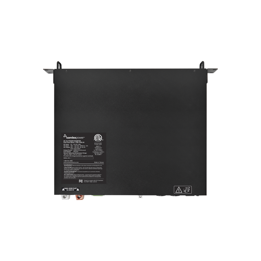 Inversor de corriente Onda Pura Montaje en rack 1U 1200W, 24 Vcc- 120 VCA, 50/60 Hz