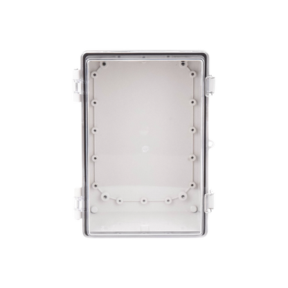 Gabinete Plástico ABS, Puerta Transparente, Uso en Intemperie IP66 (190 x 290 x 140 mm) cierre por Broche Inoxidable y Permite Cerrado con Candado y Llave (Perno 5mm) No Incluido