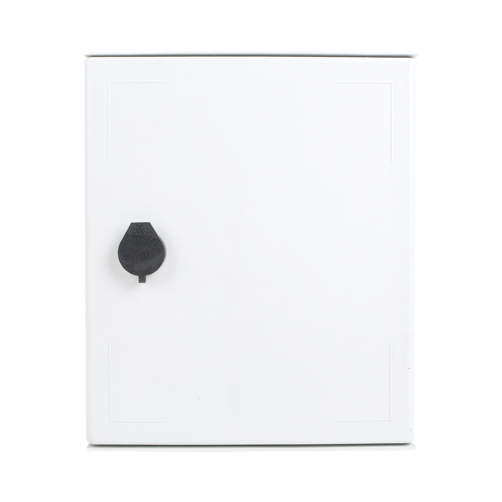 Gabinete de Poliéster IP65 Uso en Intemperie (250 x 300 x 140 mm) con Placa Trasera Interior de Plástico (Incluye Chapa y Llave).