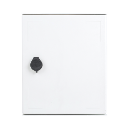 Gabinete de Poliéster IP65 Uso en Intemperie (250 x 300 x 140 mm) con Placa Trasera Interior de Plástico (Incluye Chapa y Llave).