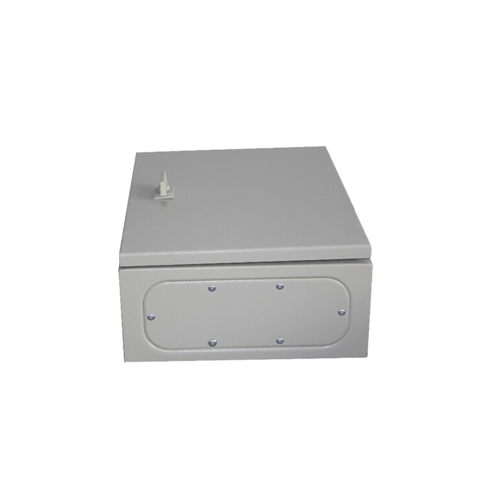 Gabinete de Acero IP66 Uso en Intemperie (250 x 300 x 150 mm) con Placa Trasera Interior Metálica y Compuerta Inferior Atornillable (Incluye Chapa y Llave T).
