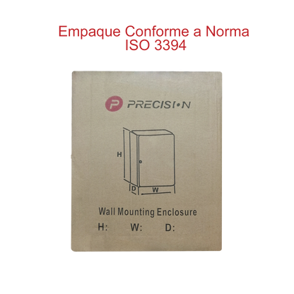 Gabinete de Acero IP66 Uso en Intemperie (250 x 300 x 150 mm) con Placa Trasera Interior Metálica y Compuerta Inferior Atornillable (Incluye Chapa y Llave T).