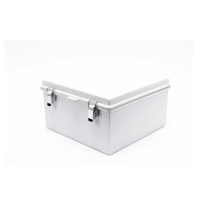 Gabinete de Plástico ABS, Uso en Intemperie ip66 (300 x 300 x 180 mm) Cierre por Broche Inoxidable y Permite Cerrado con Candado y Llave (Perno 5mm) No Incluido